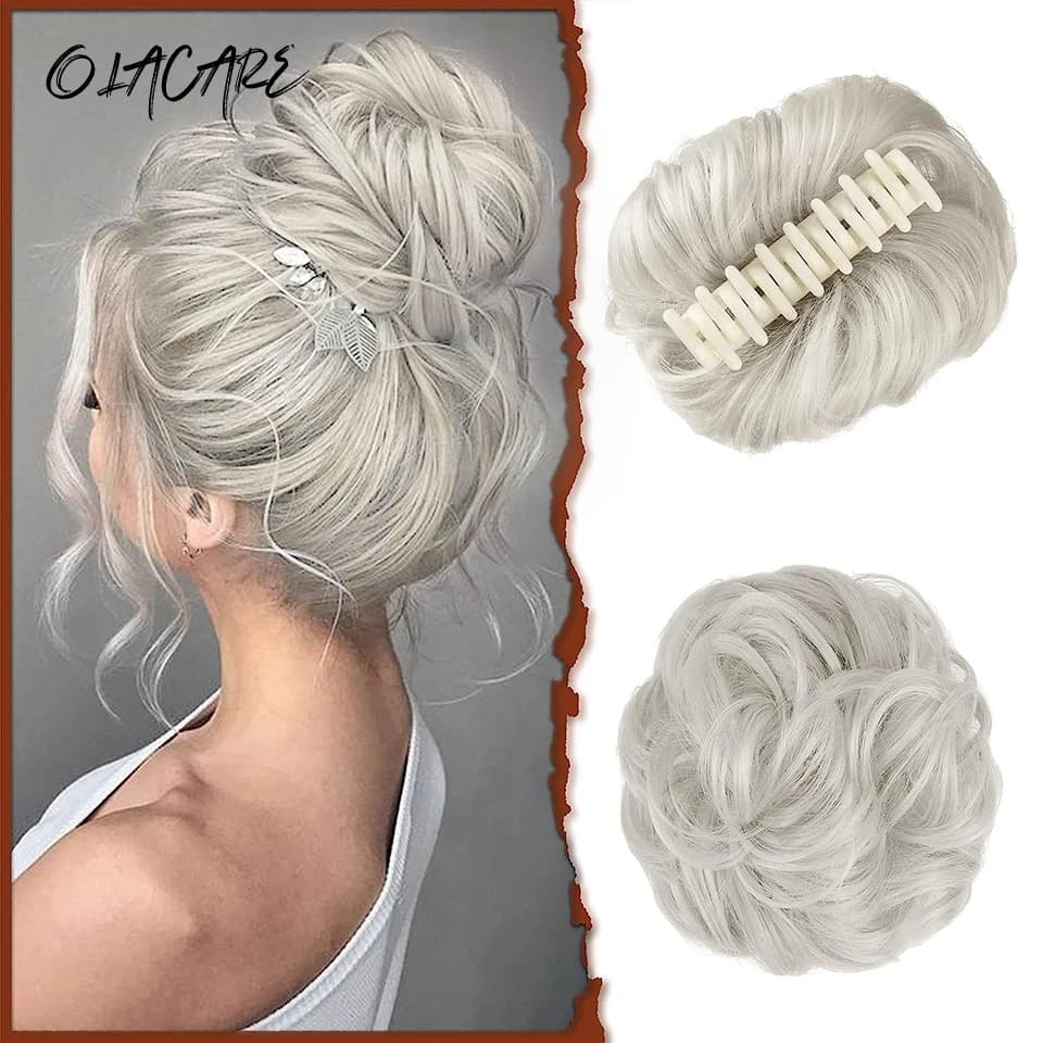 OLACARE Synthetic Hair Clip Chignon Chignon Hair Wigs for Women Girl Girl Children Hair Care