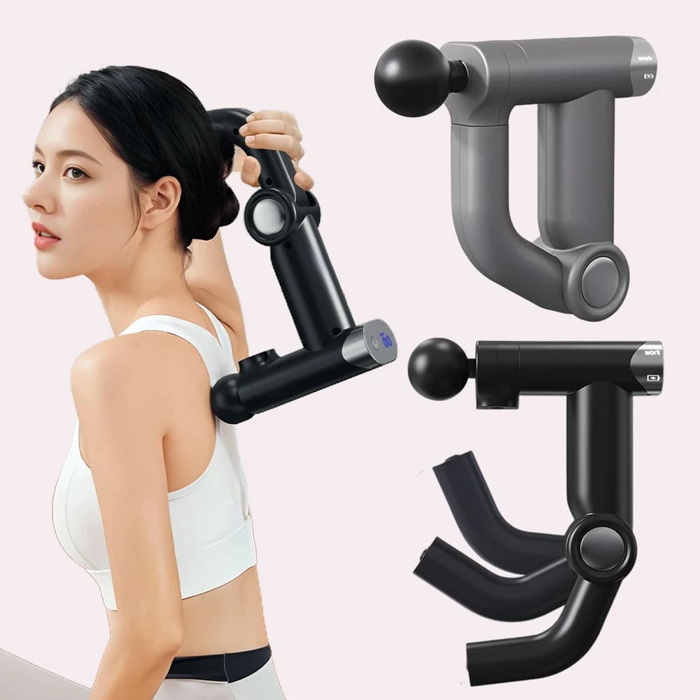 Deep Muscle Massage Gun Folding Stripper Electric Percussion Gun Body Massage Chain Gamba Fitness Tool 32 levels
