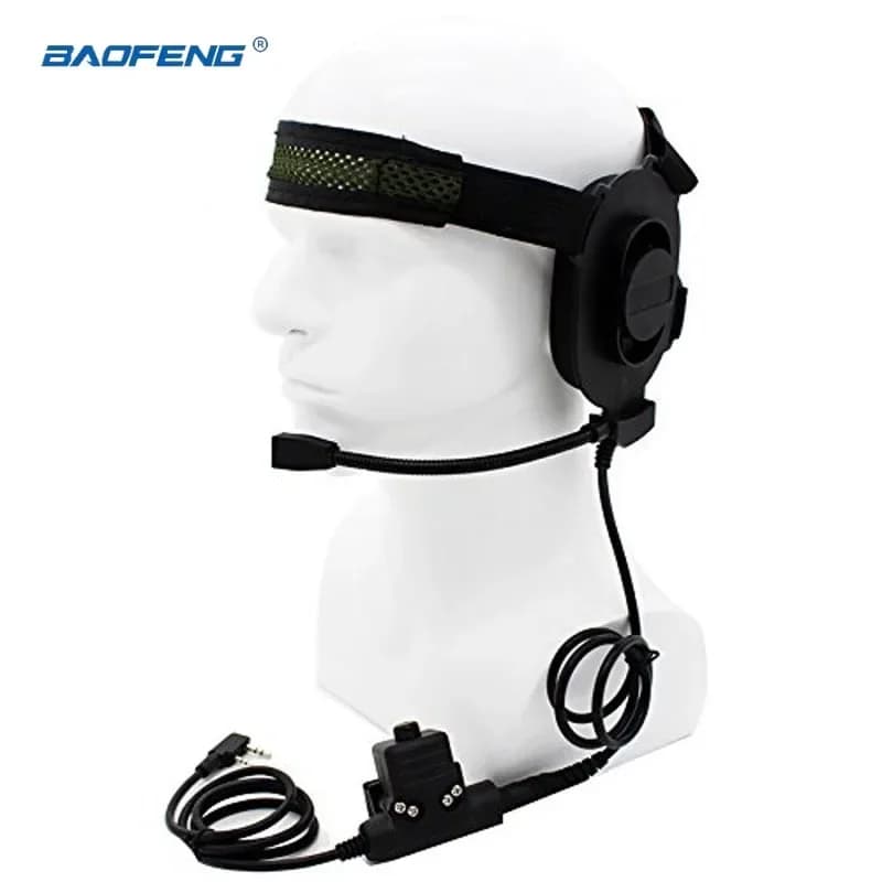 K-plug Tattico Bowman Elite Radio Auricolare con U94 PTT per Baofeng UV-5R Kenwood Walkie Talkie portatile Accessorio