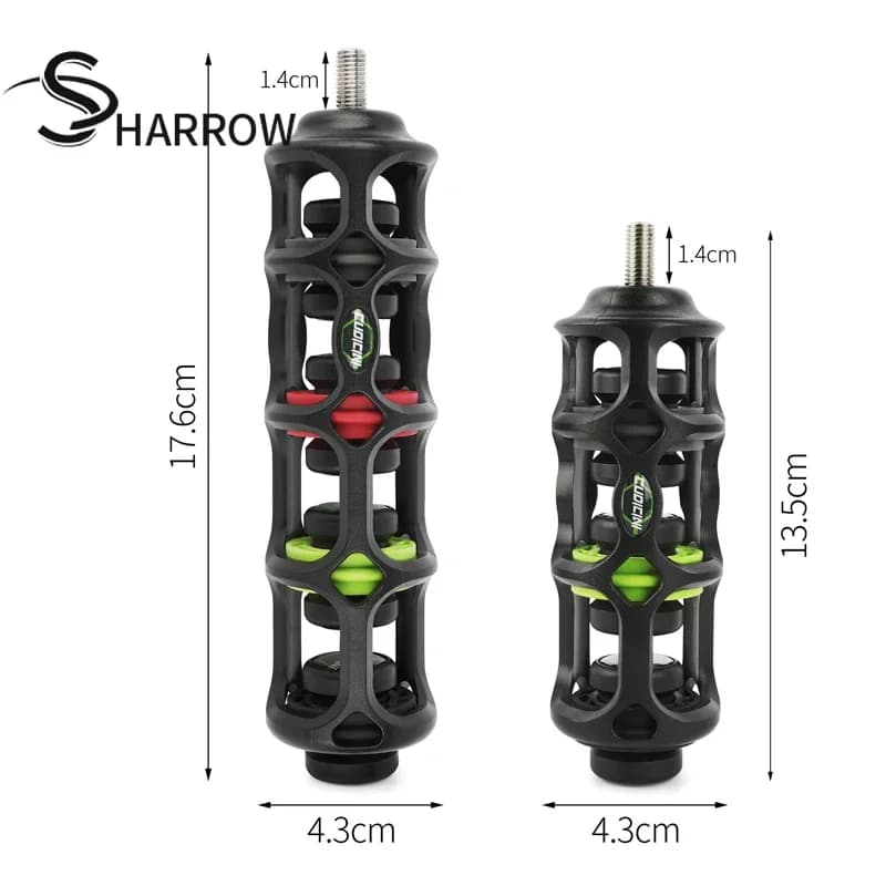Tiro con l'arco 4 "6" Arco composto Stabilizzatore Plastica Gomma Assorbitore Arco Equilibrio Vibrazione Arco Caccia Tiro all'aperto Acc