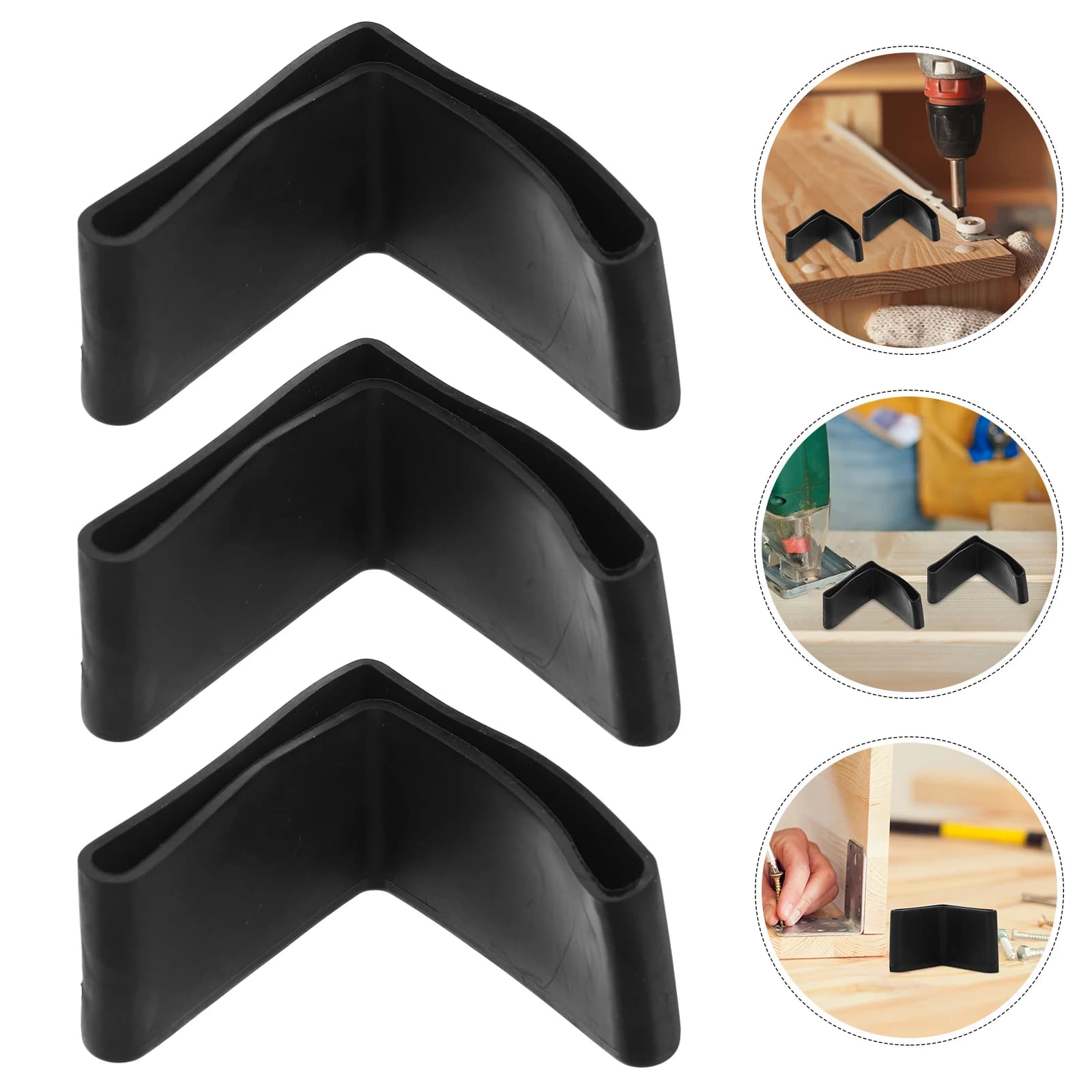 12 pezzi antiscivolo coperture per gambe per mobili cuscinetti in gomma design triangolare supporto stabile protezione per pavimento installazione facile