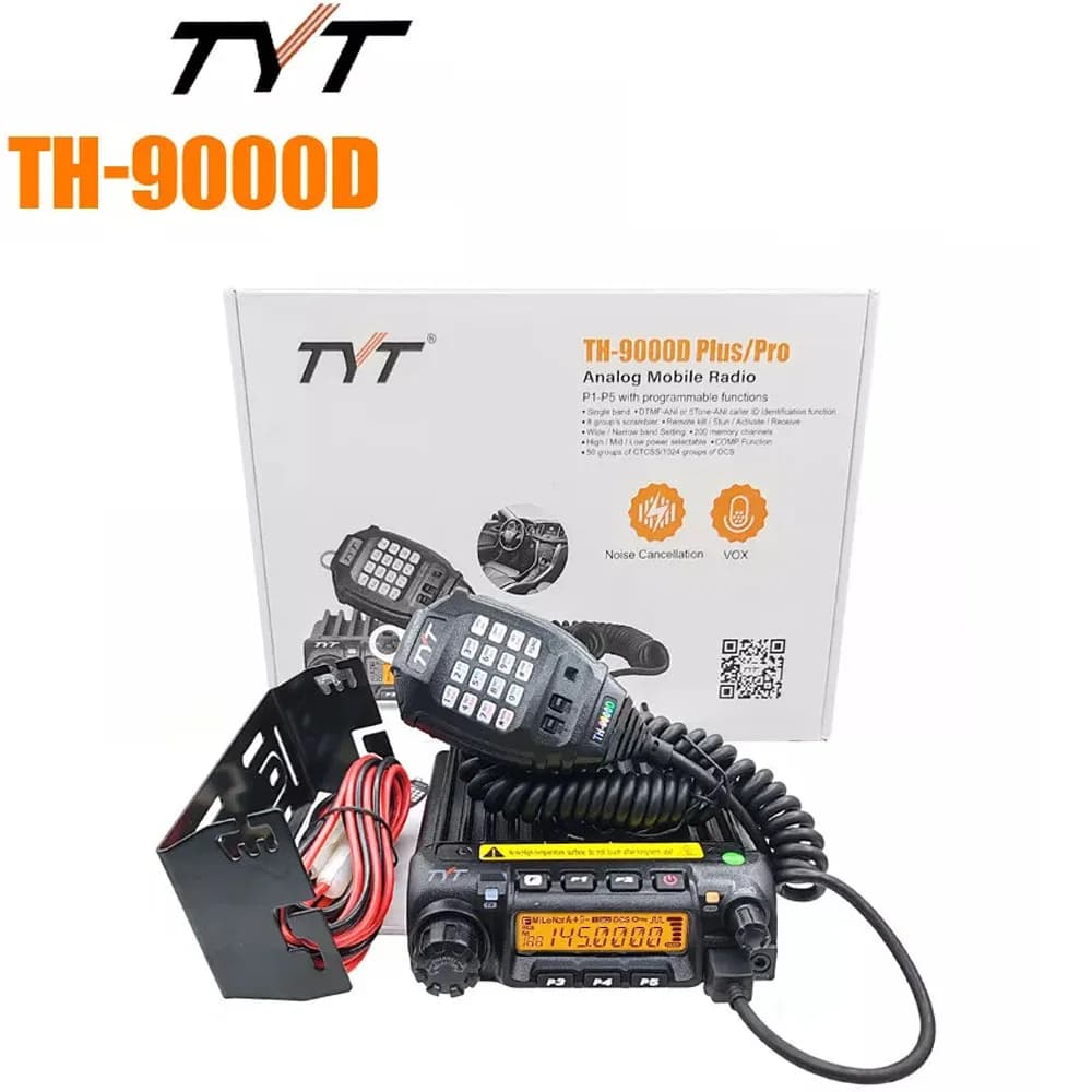 Ultima versione TYT TH-9000D Plus Radio mobile VHF136-174MHz o UHF400-490MHz Walkie Talkie a lungo raggio 60W/45W