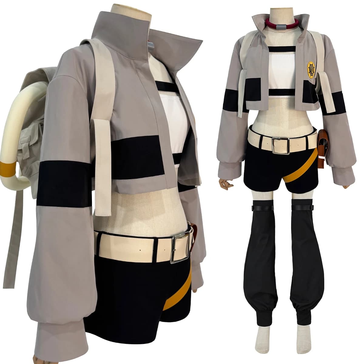 HOLOUN Riyo Costume Cosplay Anime Gachiakuta Halloween Christmas Convention Top Vest Short backpack Marsupio