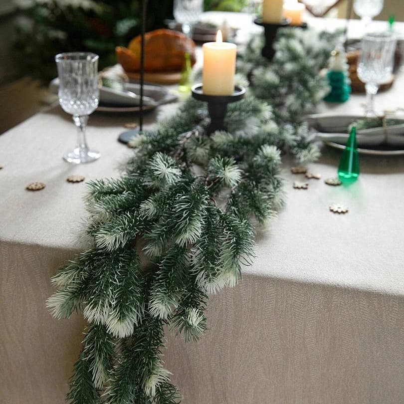 1 pz piante verdi artificiali rattan capodanno albero di natale ghirlanda ghirlande casa giardino esterno decorazione festa albero di pino rattan