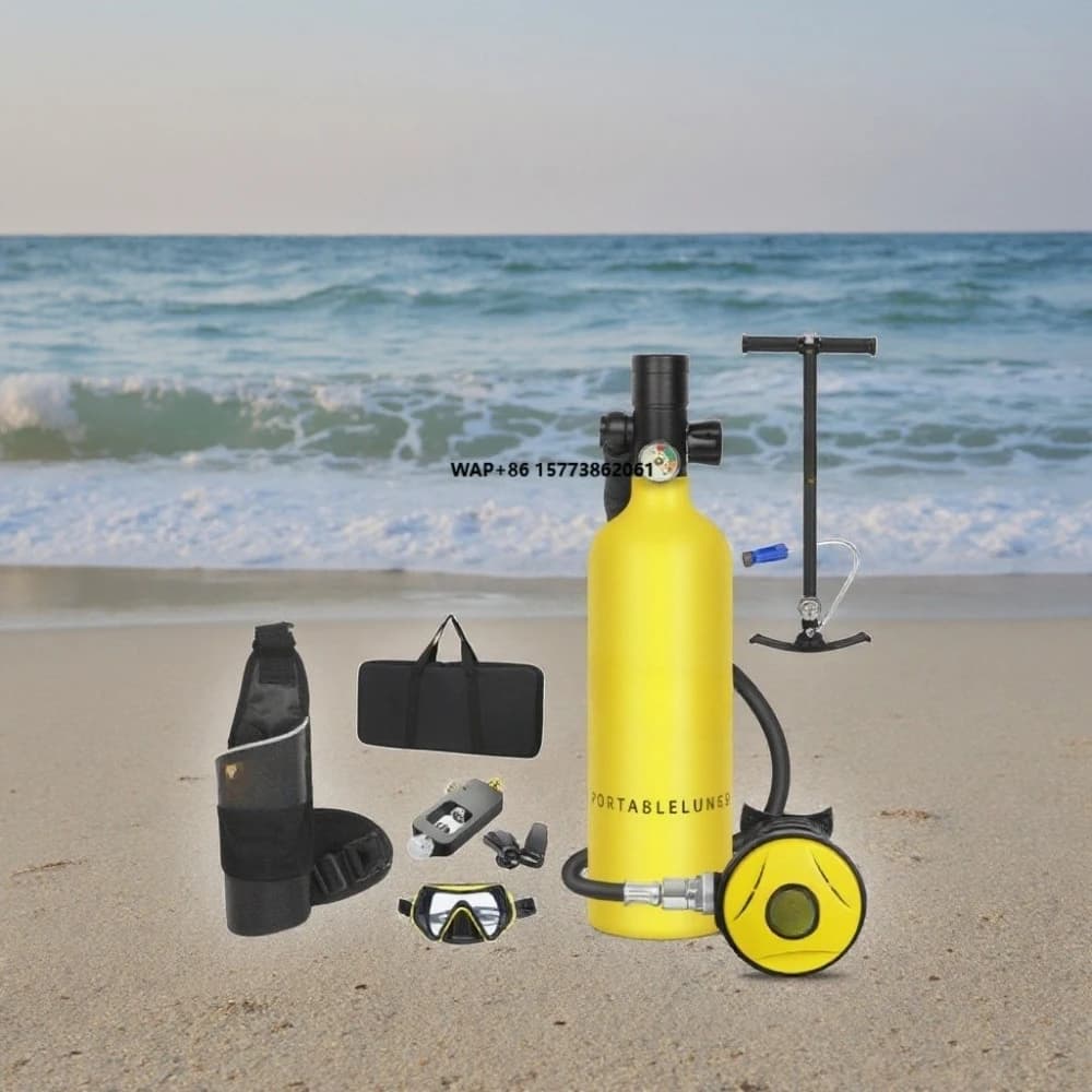 1L Portable Oxygen Tank for Dives and Snorkeling, Autonomy 15-20 Minutes