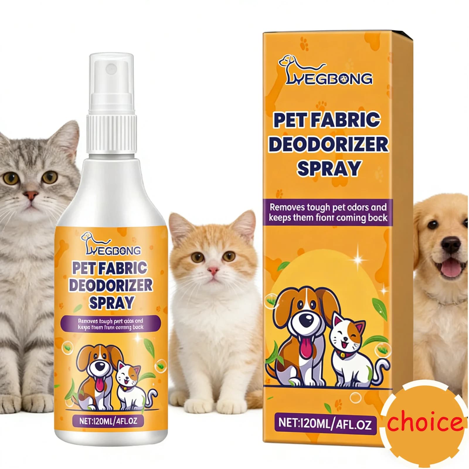 Deodorante spray per animali domestici Elimina gli odori Fesh Air Pulizia a lunga durata Purifica l'ambiente Rimozione dell'alito cattivo Deodorante per urina di cane