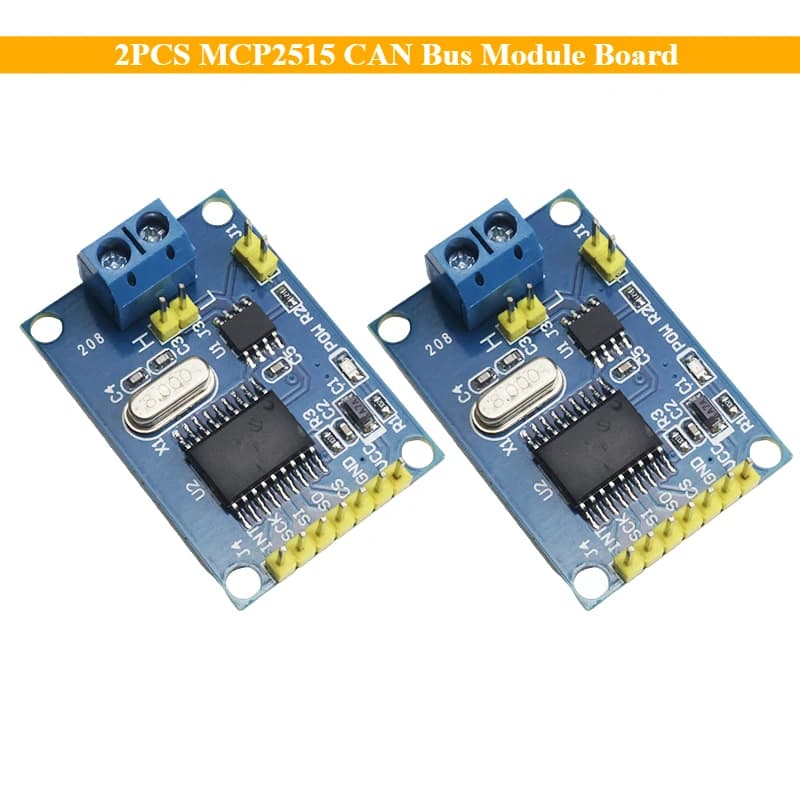 2PCS MCP2515 CAN Bus Modulo Scheda TJA1050 Ricevitore SPI per 51 Microcontrollore ARM Controller Modulo di Interfaccia per Arduino