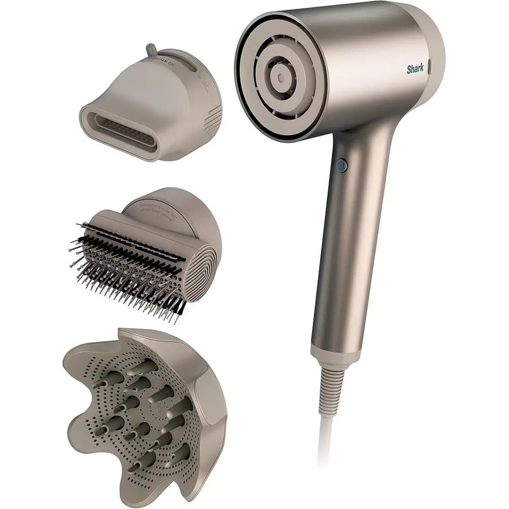 Asciugacapelli Ionico 2-in-1 con Tecnologia IQ, Spazzola Styling e Diffusore Arricciacapelli per Tutti i Tipi di Capelli