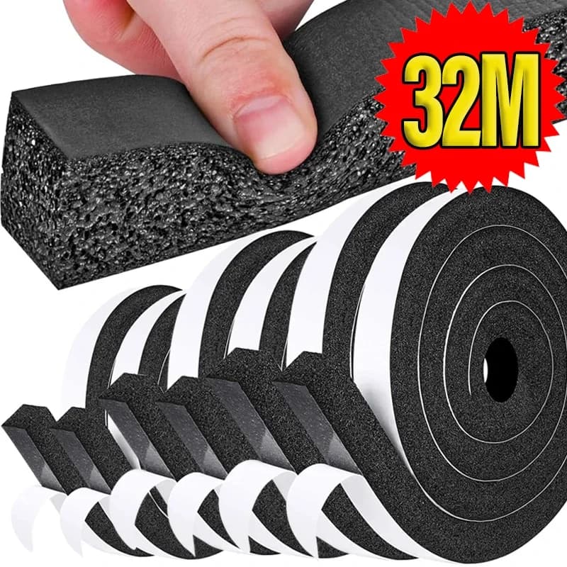 32 m self-adhesive foam sealing tape for door resistance Soundproof Insulating Strips