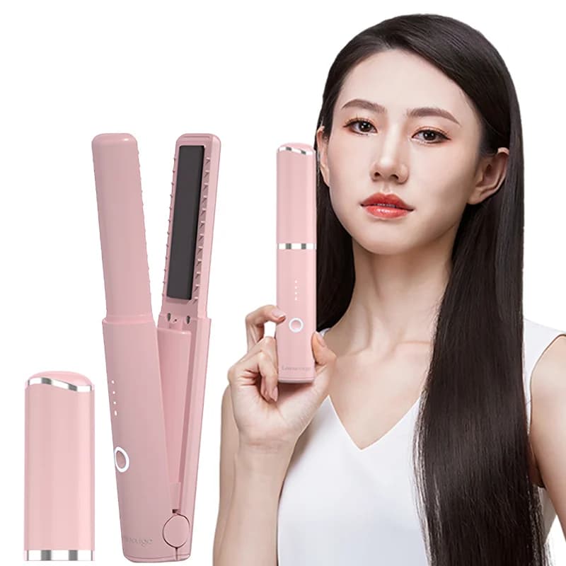 Wireless Hair Straightener, 4-Gear Temperature, 5000mAh Battery, Rechargeable Cordless Mini Flat Iron, Portable Styling Tool