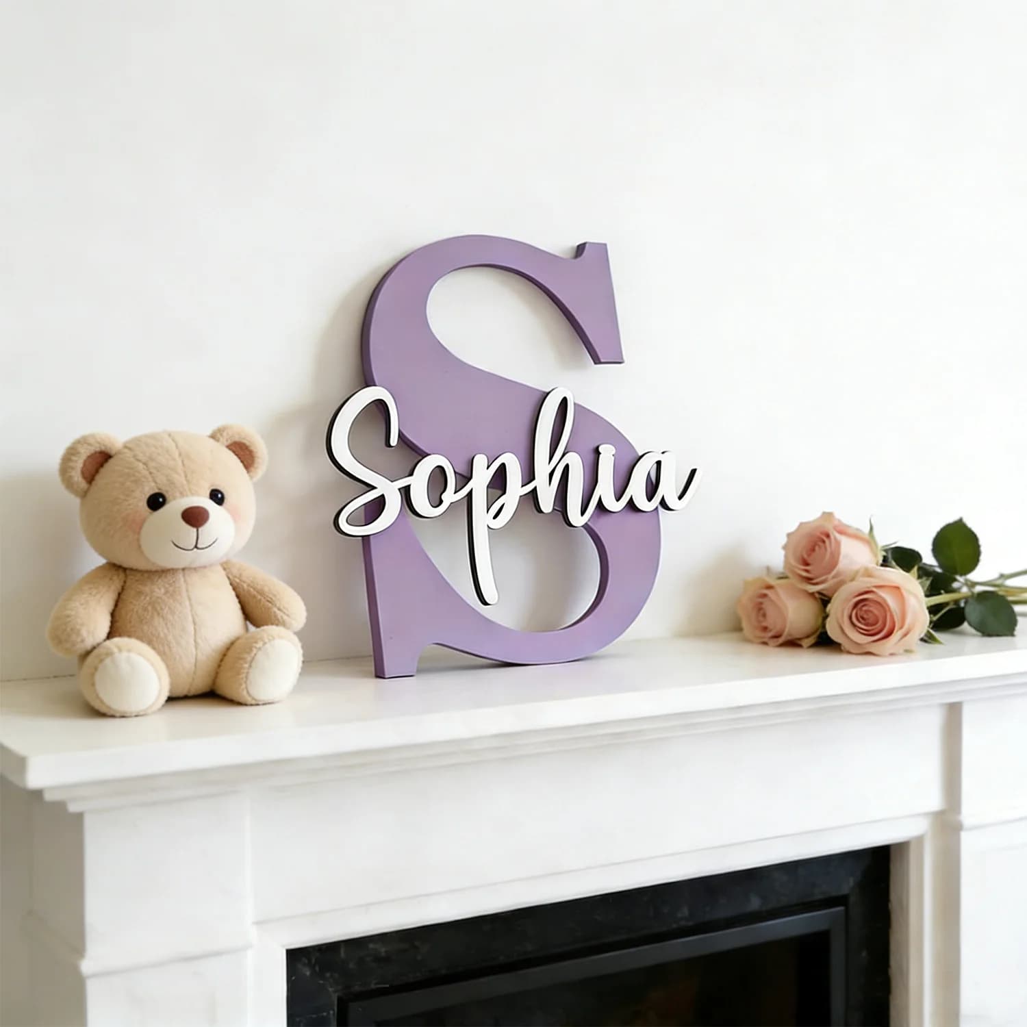 1pc Customized Double-layer Wooden Name Sign, Wall Decoration, Holiday Gifts for Housewarming, Graduation, Anniversaries, Etc