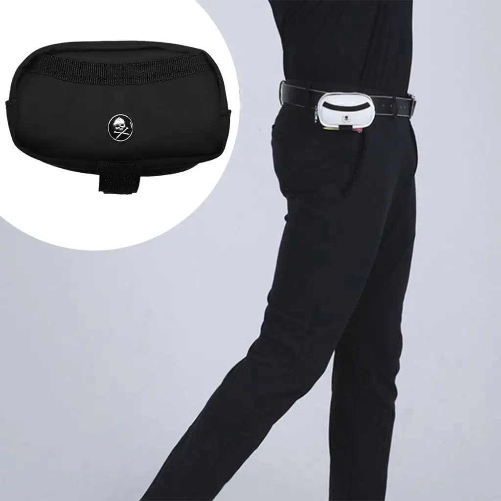 Borsa per il trasporto di palline da golf impermeabile con 3 tee e gancio, mini sacchetto