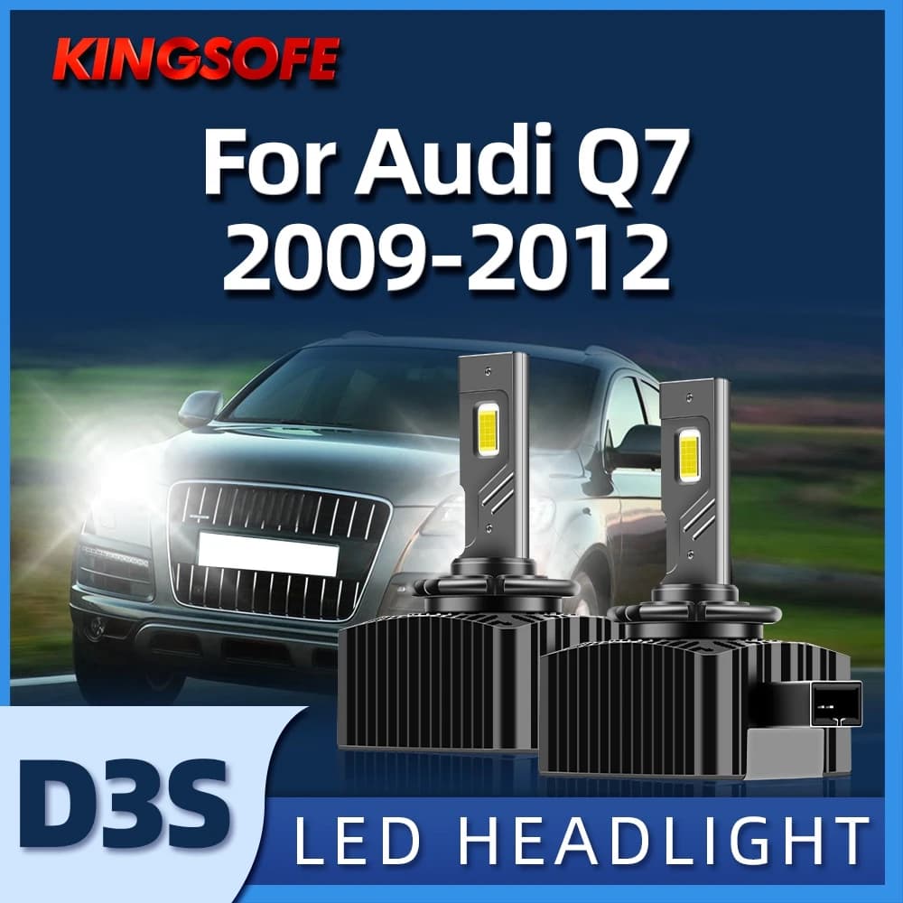KINGSOFE Led D3S Turbo lampadine per fari Chip CSP 30000Lm 6000K luci per auto Plug & Play per Audi Q7 2009 2010 2011 2012