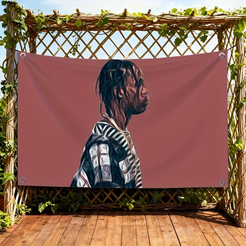 Large Hanging Banner Wall Tapestry 60x90cm Pop Culture Character Illustration Flag for Gaming Room Decor Bedroom Poster