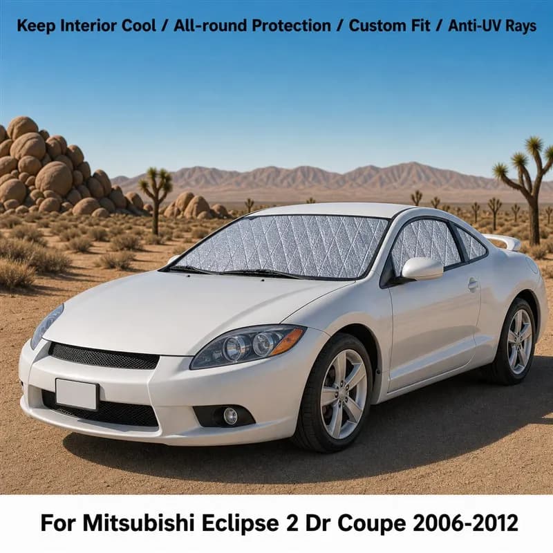 For Mitsubishi Eclipse 2 Dr Coupe 2006-2012 Full Set Car Window Sunshades UV Block Privacy Heat Insulated Foldable Car Curtain