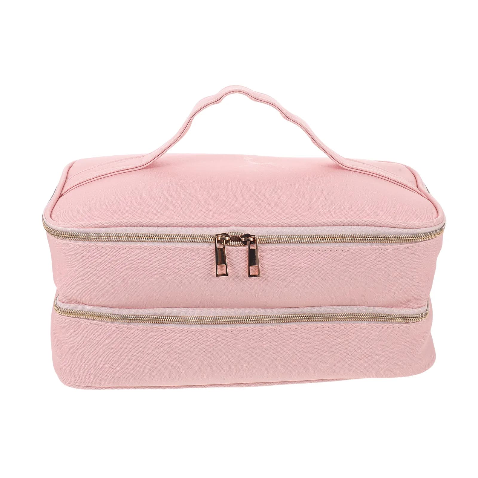 Double-Layer PU Travel Hair Tools Storage Bag Water Resistant Shockproof Portable Hair Dryer Curling Iron Flat Iron