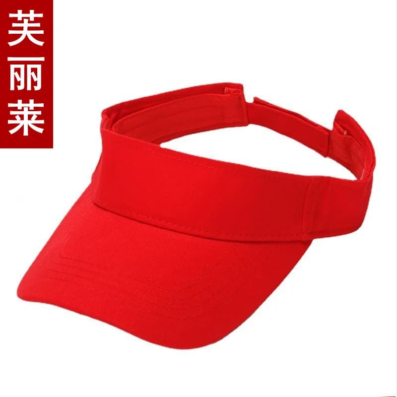Women's woolen visor cap, baseball cap Open-top sun hat Summer sun protection cotton sun hat