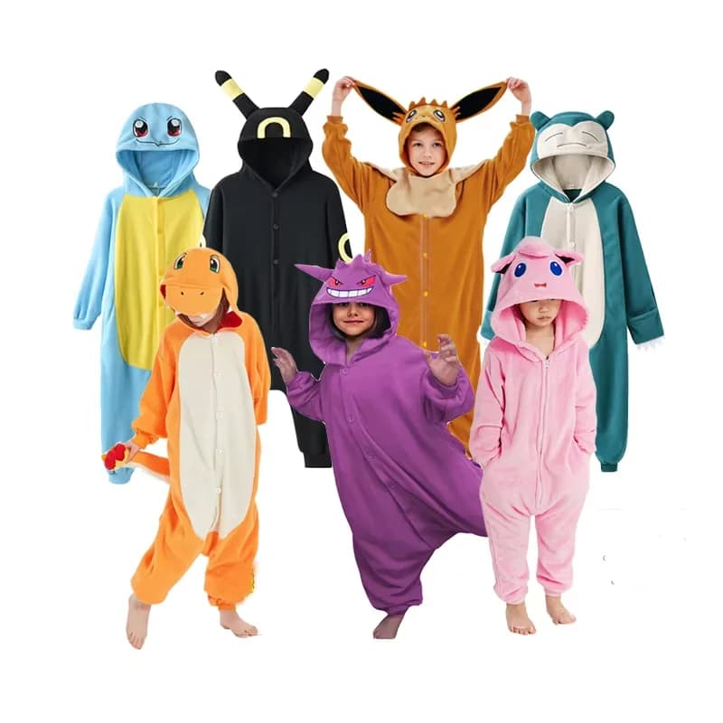 Cartoon Kigurumi Drago Tutina Ragazzi Halloween Festival Party Costume Cosplay Bambini Pigiama Bambini Charizard One Piece Outfit
