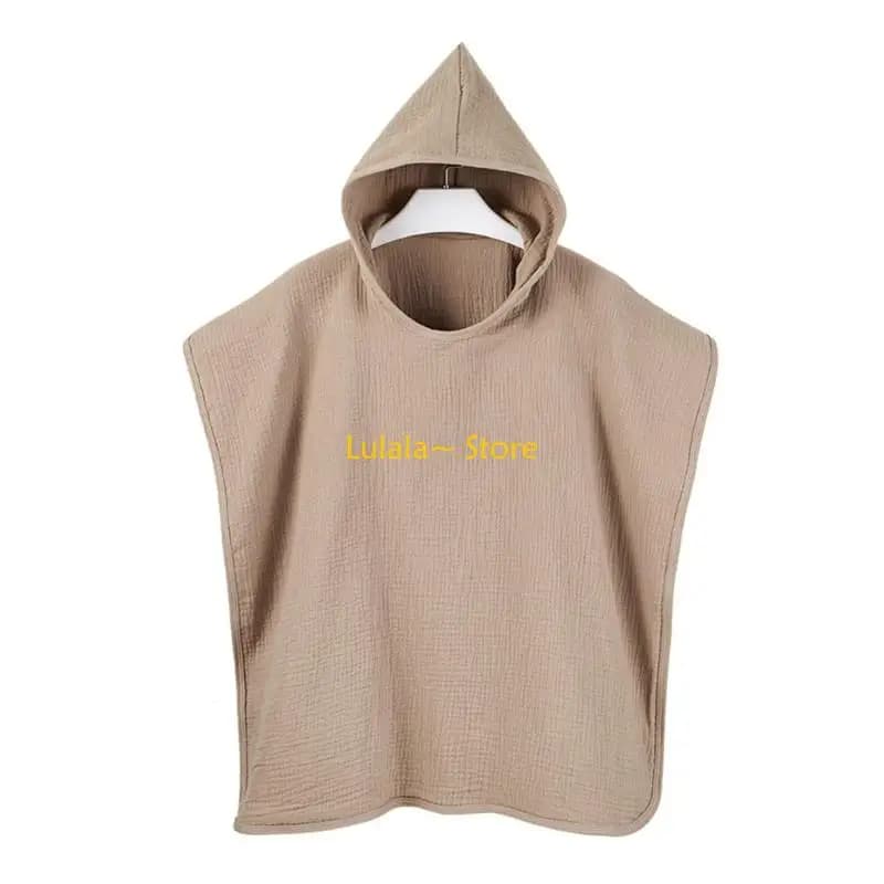 Y4QA Baby Hooded Shower Towel Bath Towel Strong Absorbent Quick-Drying Soft Bathrobe Blanket Poncho Breathable Cotton Capes