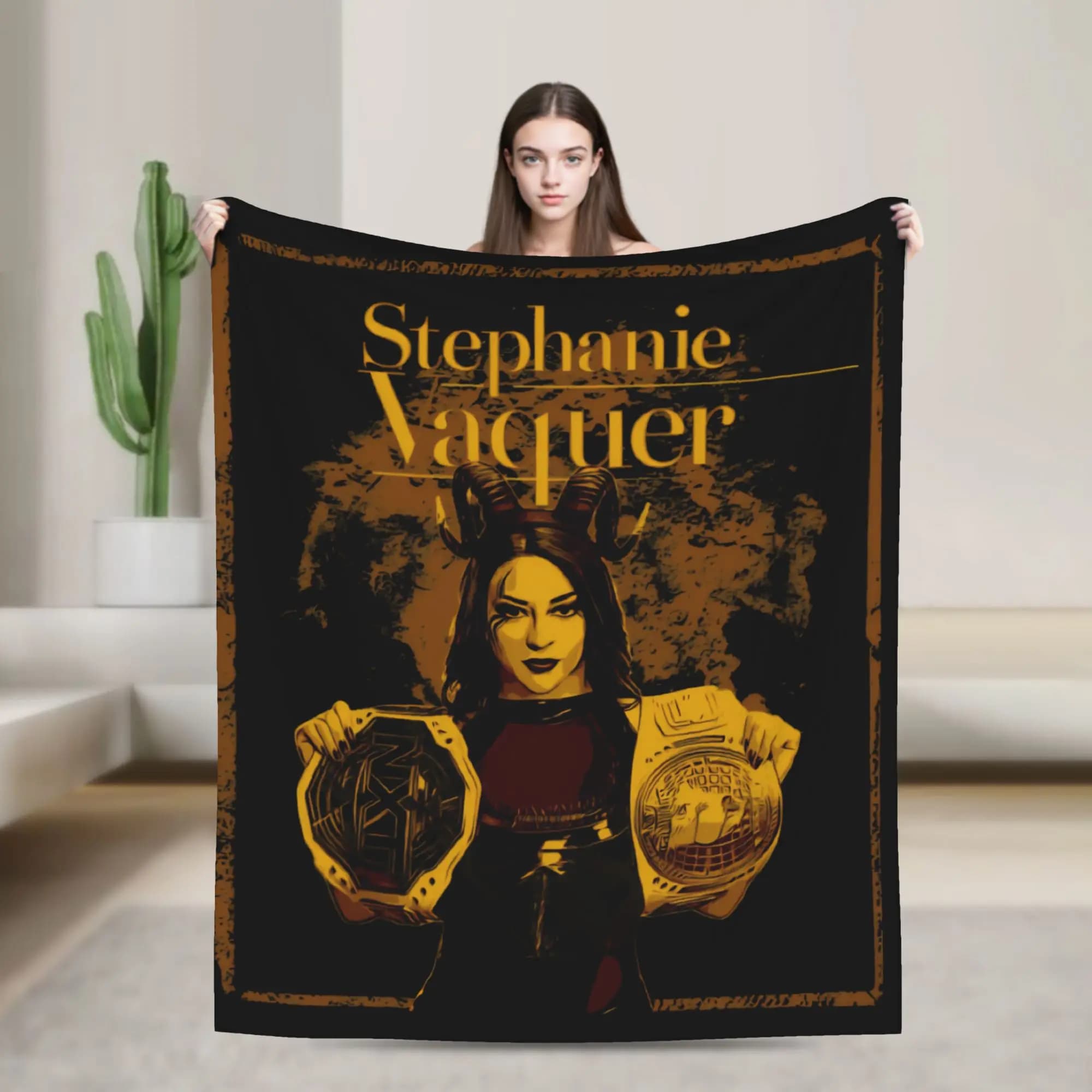 Stephanie Vaquer Wrestle Blanket Flannel Awesome Warm Throw Blankets for Chair Covering Sofa Spring/Autumn,