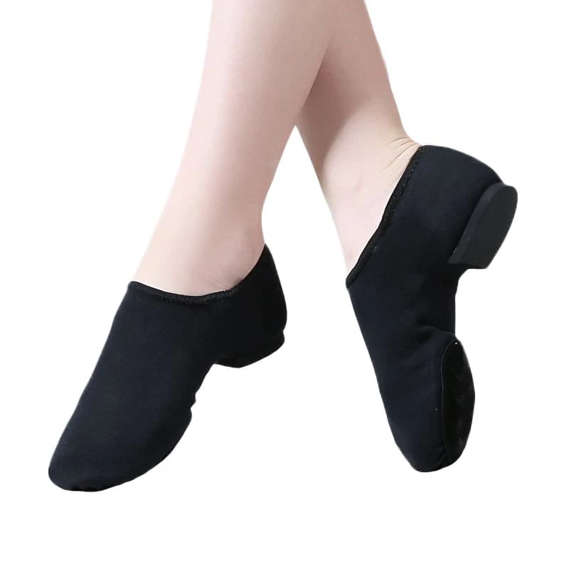 Professional Elastic Cloth Jazz Shoes Slip On Soft Suede Split Sole Dance Sneaker Adult Ballet Practice Training Footwear