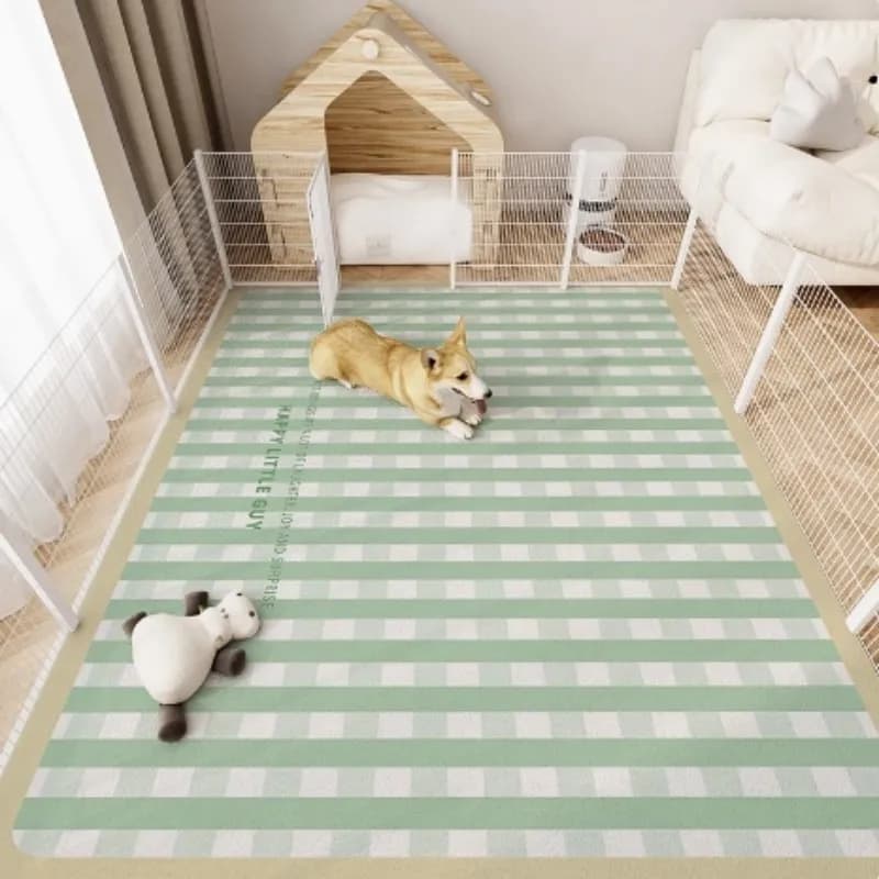 VIKAMA Tappeto impermeabile per animali domestici, tappetino per gatti e cani, decorazione domestica, cibo per cani antiscivolo e antispruzzo, tappetino per gabbia per gatti
