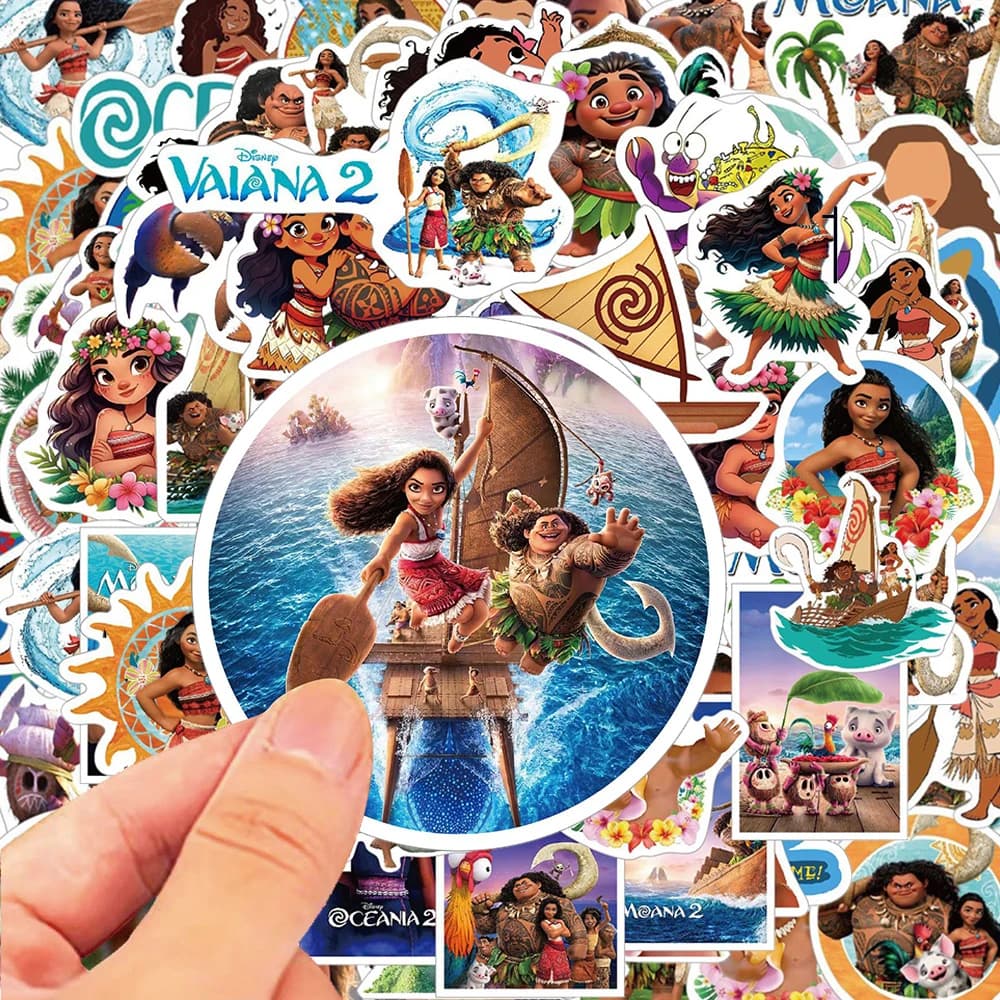 10/30/50/100pcs Carino Disney Anime Moana Adesivi Cartoon Decalcomanie FAI DA TE Skateboard Notebook Laptop Bike Divertente Decorazione adesivo giocattolo