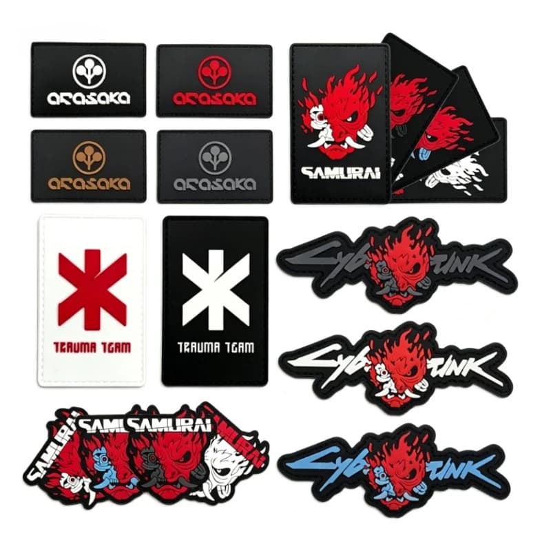 A Cyberpunk Pattern Pvc Sticker Morale Patch Badge Patch,With A Glow-In-The-Dark Effect,Used for Armbands,Backpacks,Soft Rubber