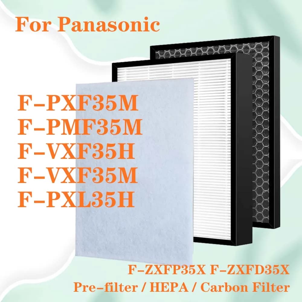 Sostituzione HEPA e filtro a carbone attivo per purificatore d'aria Panasonic F-PXF35M F-PMF35M F-VXF35H F-VXF35M F-PXL35H