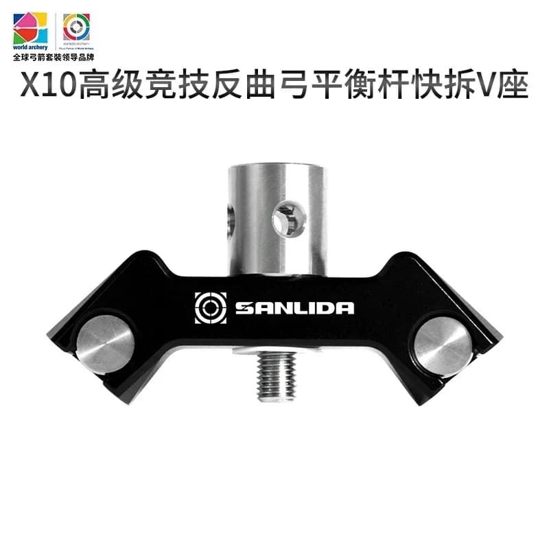 Stabilizzatore SANLIDA Archery X10 V-bar 40 ° 45 ° Asta di Bilanciamento in Alluminio a Sgancio Rapido per Arco Ricurvo, Accessori per Tiro con l'Arco