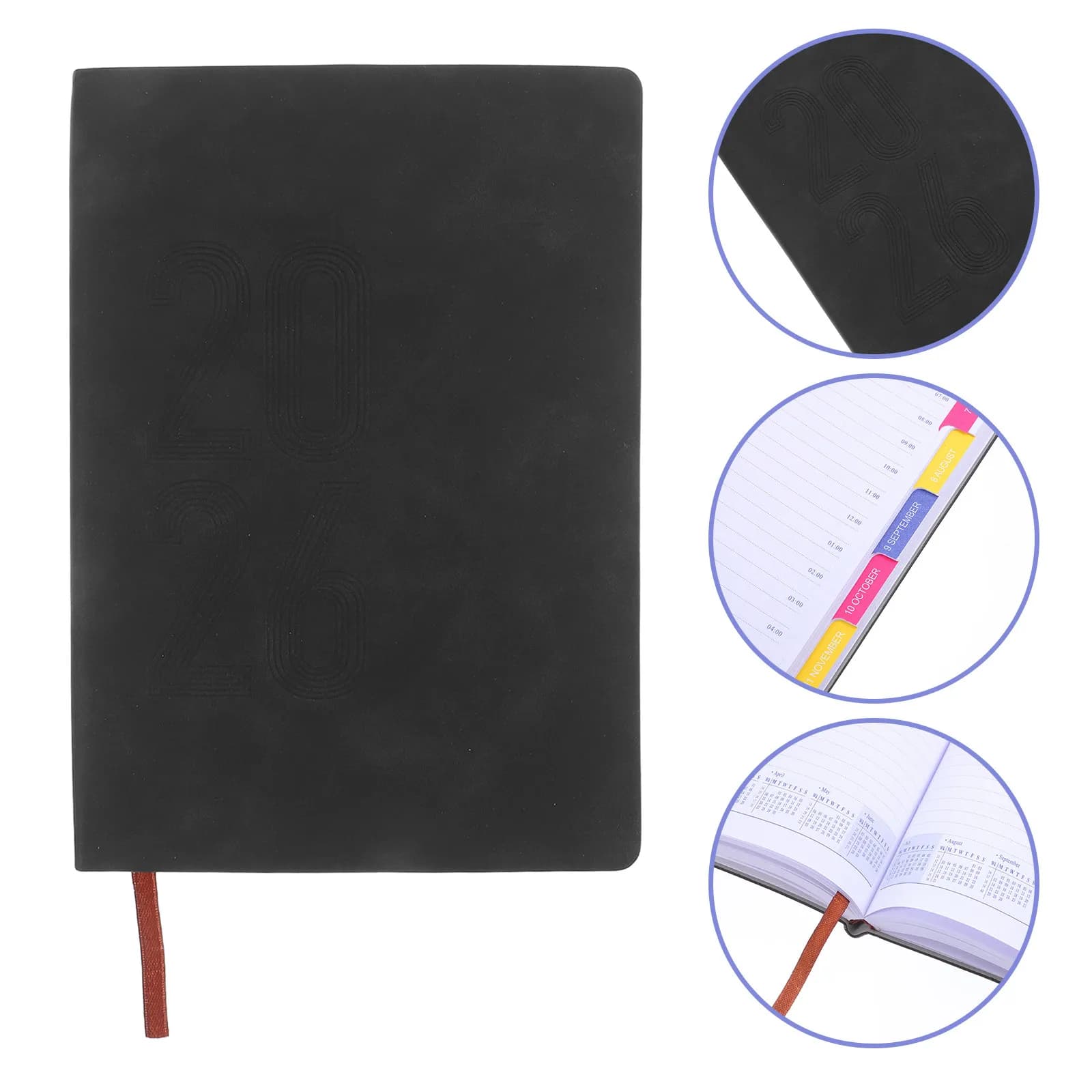 Agenda Settimanale e Mensile 2026, Quaderno Calendario, Pianificatore Giornaliero, Planner Accademico per Scuola e Ufficio, Forniture di Cancelleria