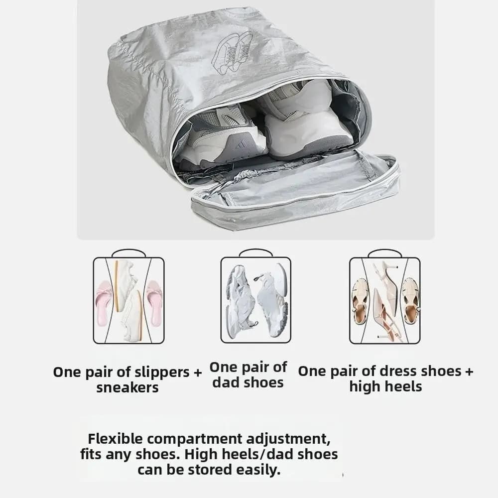 Dustproof Shoe Storage Bag Breathable Sturdy Zipper Shoe Packing Pouch Multi-functional Waterproof Luggage Shoe Organizer