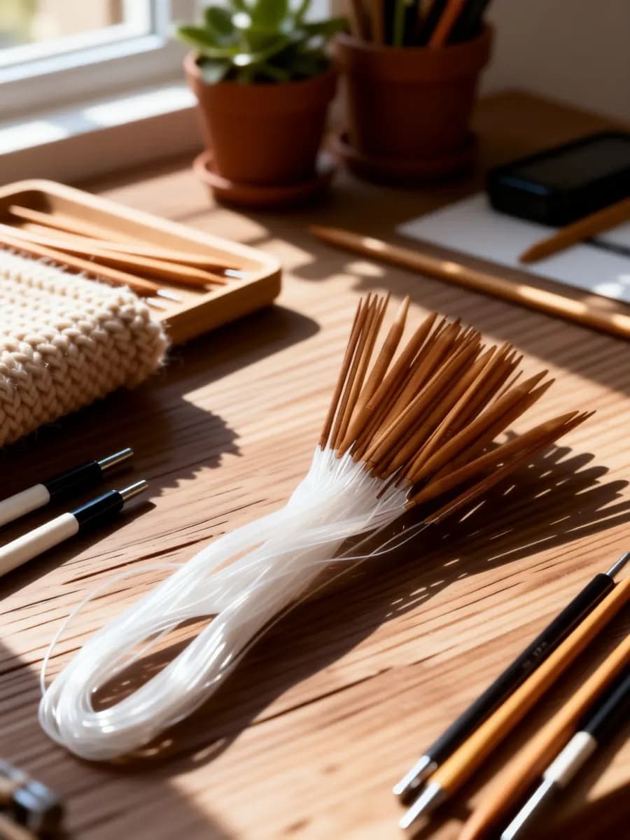 18Pairs Bamboo Circular Knitting Needles Set Hard Material Different Sizes 2Mm-10Mm Professional Knitting Tools Kit
