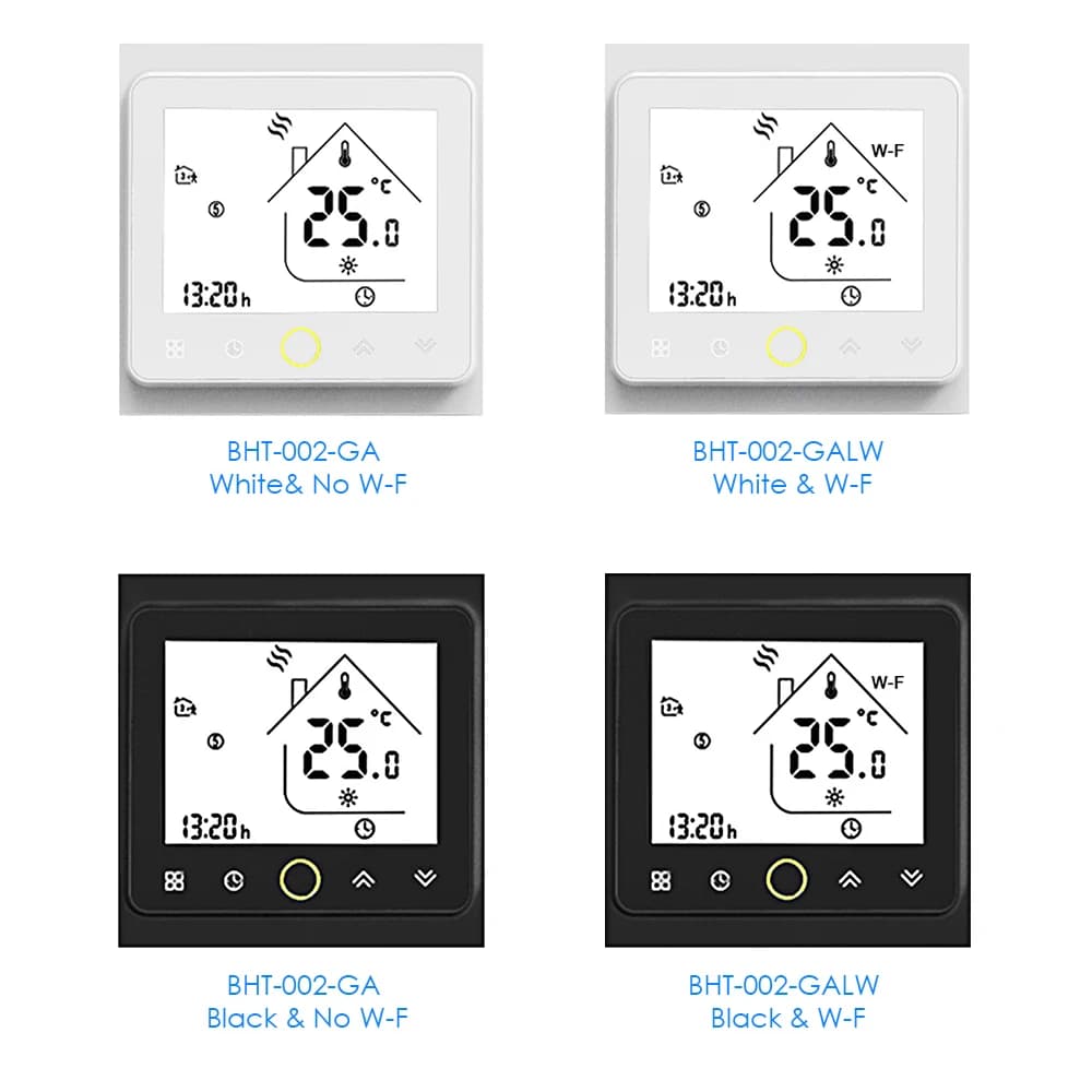 Termostato Intelligente Wi-Fi con Controllo APP 5A Compatibile con Alexa / Riscaldamento a Pavimento per Casa -- Bianco