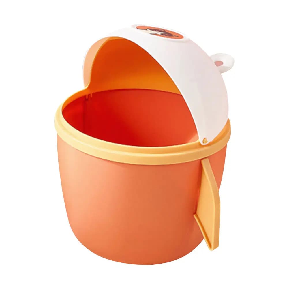 Mini Cestino Ribaltabile a Tema Cartone Animato, Contenitore da Tavolo per Rifiuti, Piccolo Bidone per Carta e Spazzatura