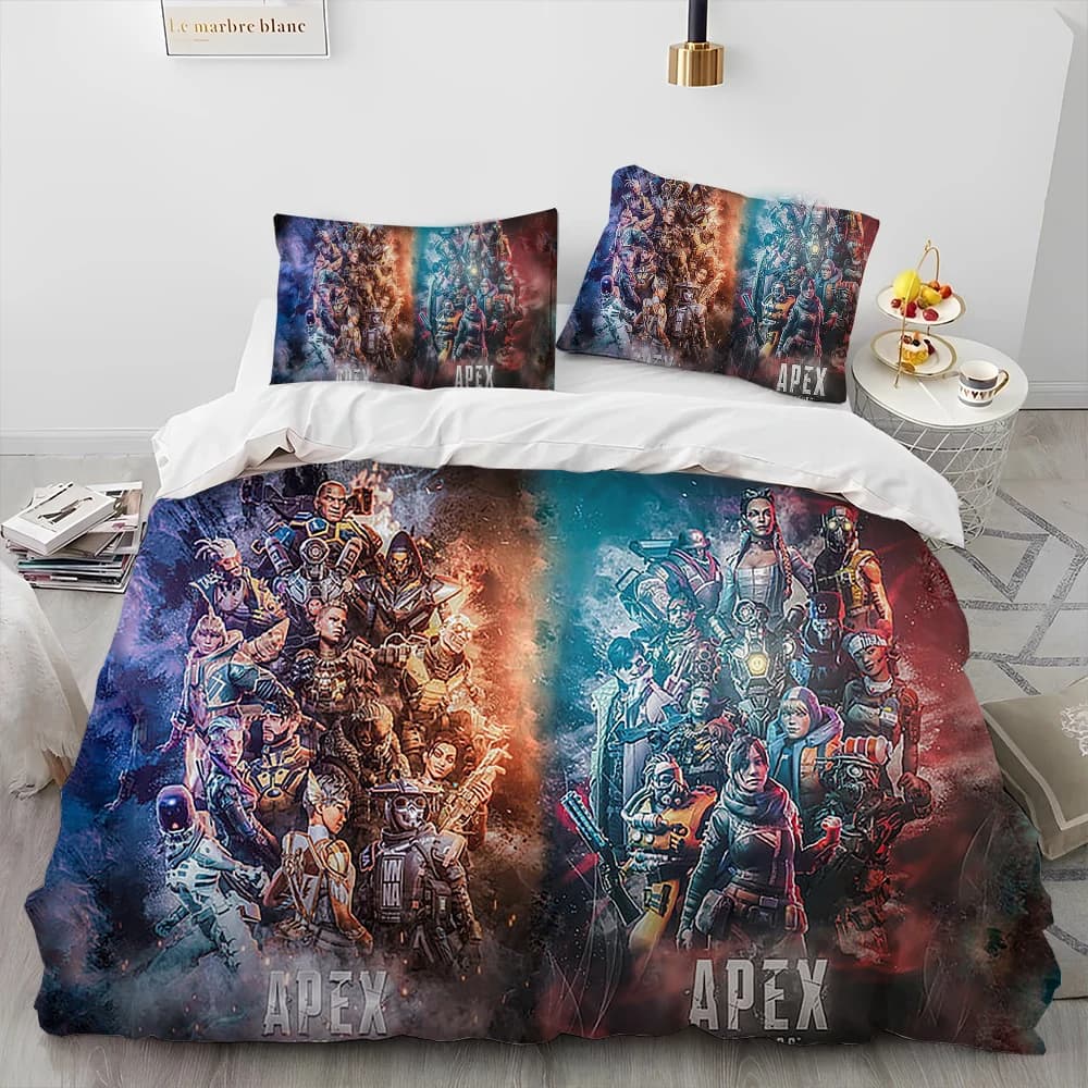 A-Apex Legends Game Gamer Cartoon Bed linen set, duvet cover Set pillow Federa, king queen bed linen set