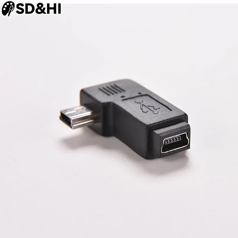 90 Gradi Mini Usb 5pin Maschio a Femmina Dati di Sincronizzazione Adattatore di Spina di Connettore Mini Usb