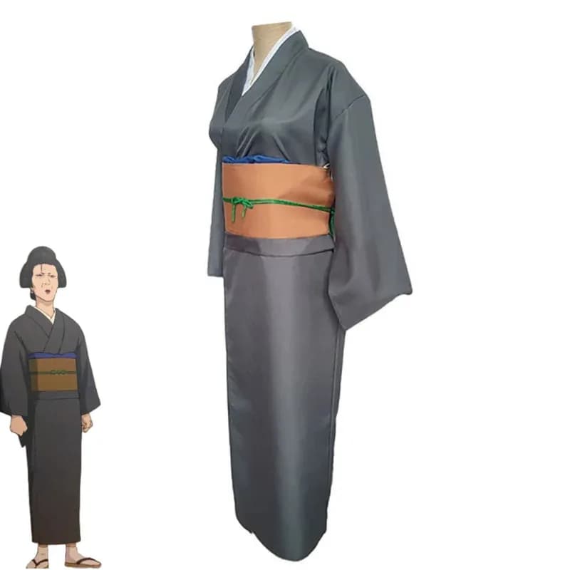 Anime GINTAMA Terada Ayano Costume Cosplay Kimono grigio giapponese Accappatoio Accappatoio Uomo adulto Donna Abito tradizionale da festival 5ftu ^ 5f