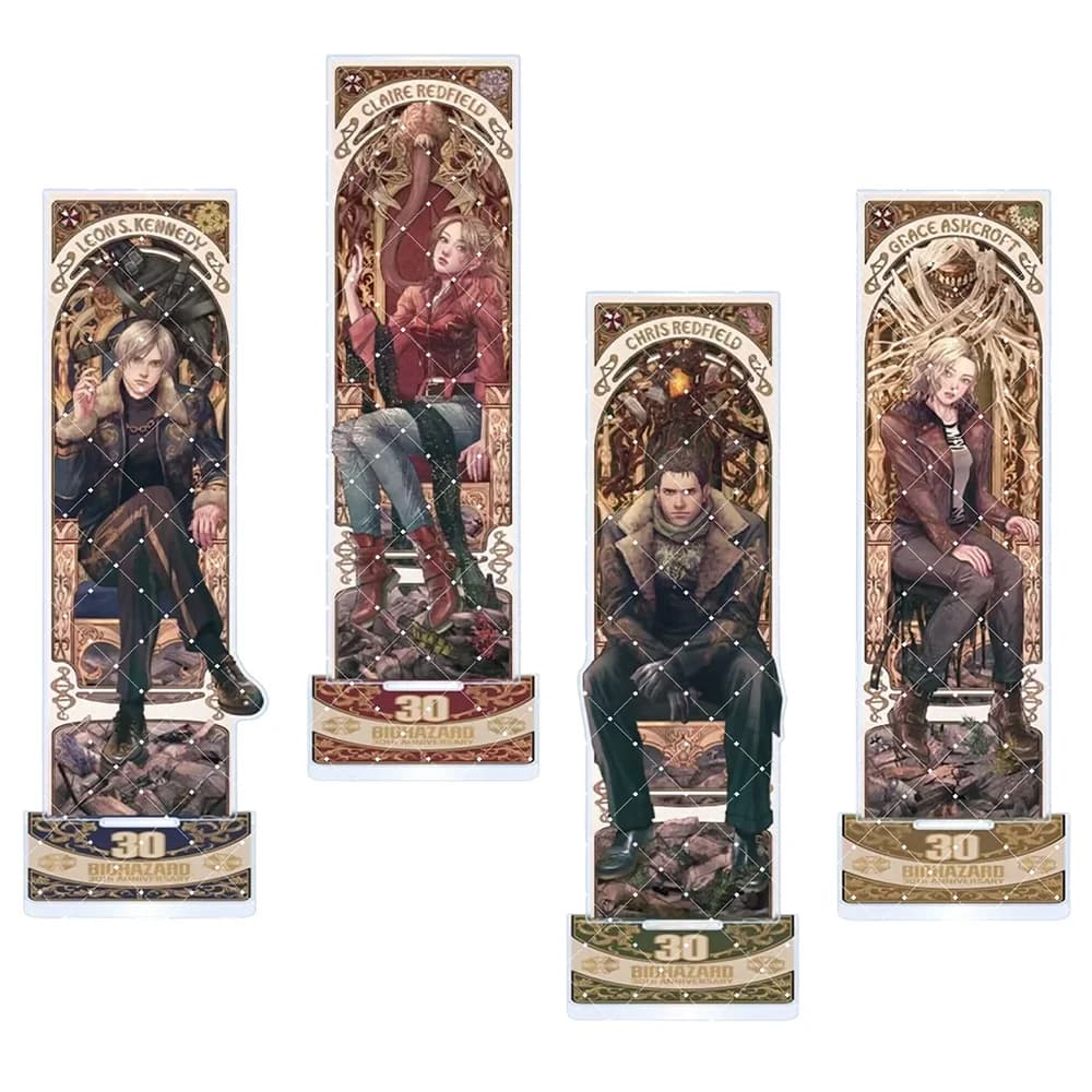Portachiavi in acrilico da 15 cm del gioco “Resident Evil” - Claire Redfield 30° Anniversario, Regali Merchandising Art Nouveau Gotico