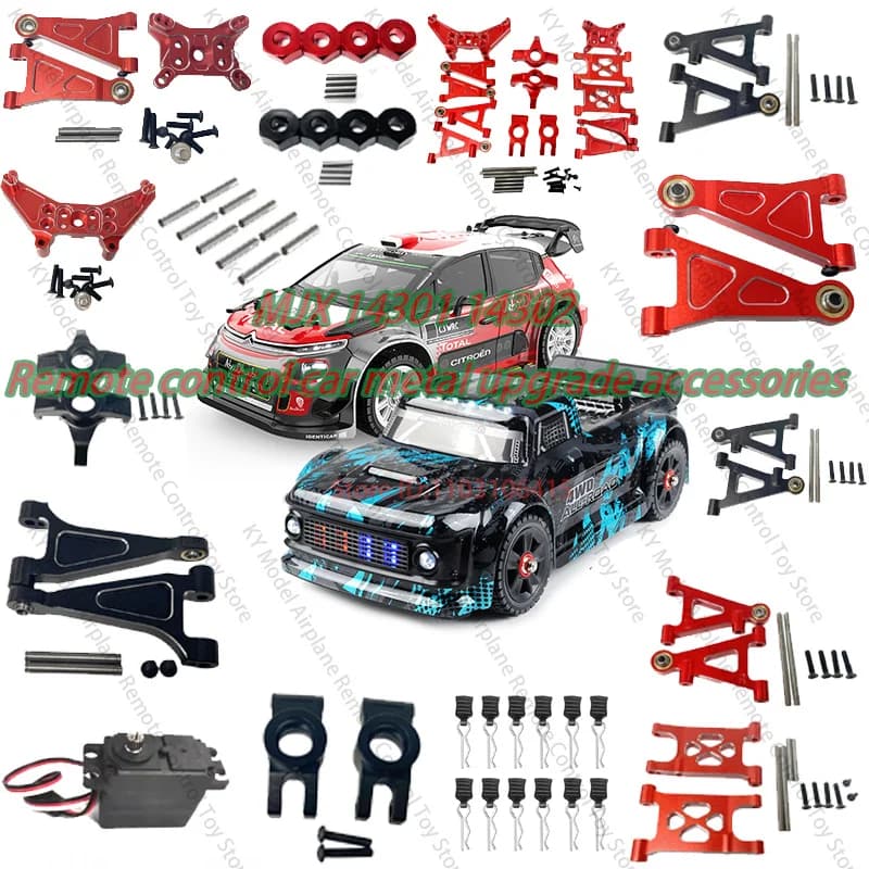 Mjx 14301 14302 Remote Control Car Metal Upgrade Accessories Swing Arm Steering Cup Steering Engine Combiner Rear Axle Seat