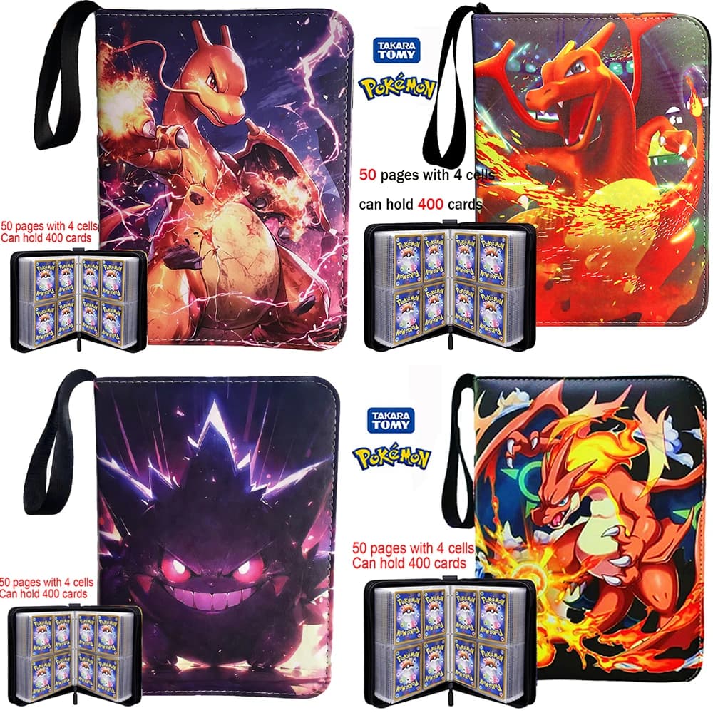 #2026 New Pokemone Card Album PU Zipper Photo Album Collection Book Anime Figure Album Hobby File Kids Toy Gifts In Stock