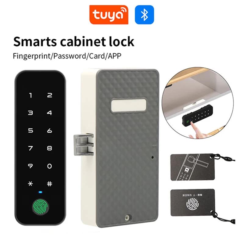 Tuya Serratura elettronica invisibile per armadietto RFID Serratura per porta nascosta senza chiave per cassetto dell'armadio per mobili - Sistema di sicurezza del castello