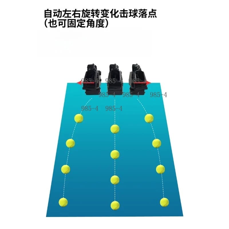 Remote Control Automatic Tennis Ball Throwing Machine, Portable Launcher for Daily Training Practice