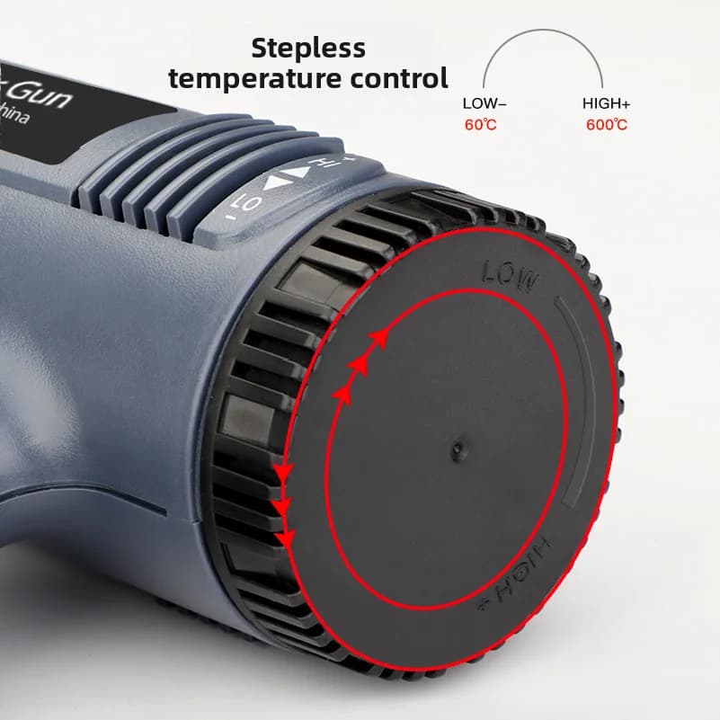 Pistola ad Aria Calda a Temperatura Infinitamente Regolabile Standard Europeo/Britannico/Americano 2000W