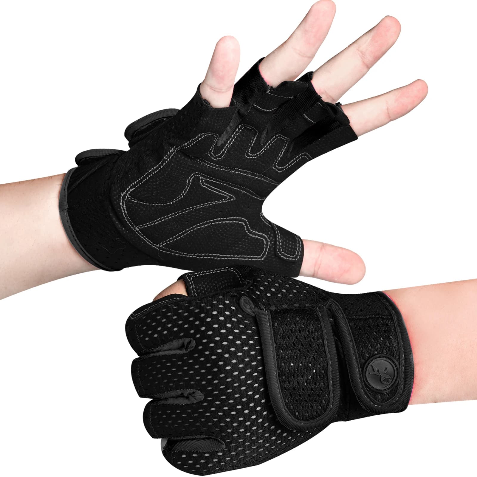 MOREOK gym gloves for women's training, 3MM SBR bearings, fitness gloves for weight lifting exercises with half fingers for training, Pull up, rowing
