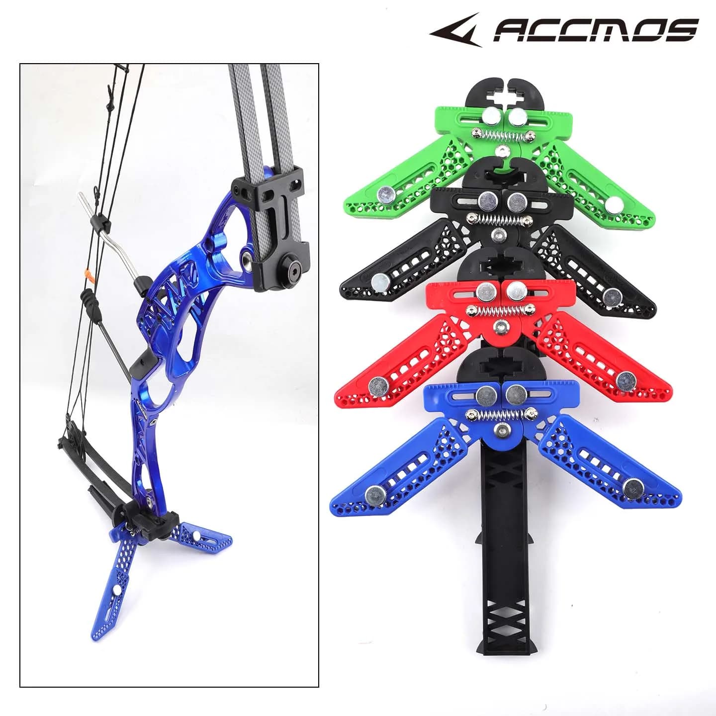Supporto per Arco Compound Pieghevole e Regolabile ACCMOS, Supporto Portatile e Stabile per Tiro con l'Arco, Leggero per Caccia e Tiro al Bersaglio