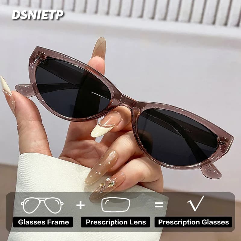 Occhiali da sole ISLINO con lenti graduate, occhiali da lettura a occhio di gatto per donna, occhiali polarizzati UV400 per miopia e guida con diottrie