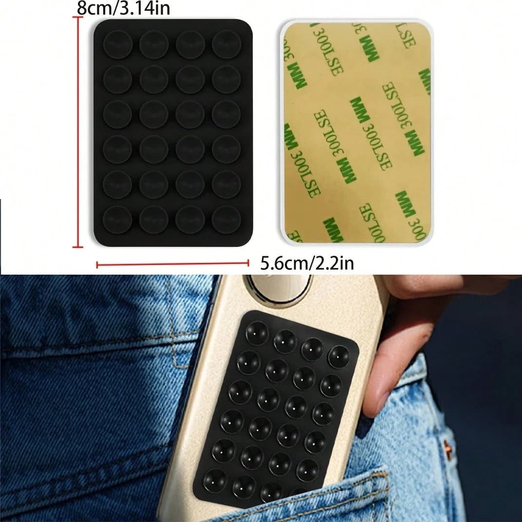 Supporto per telefono in silicone da 5/6 pezzi, supporto per telefono con ventosa, impugnatura adesiva per telefono a mani libere per selfie e video, supporto ad anello per telefono