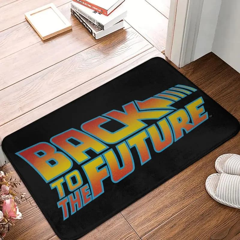 Retro Back To The Future zerbino antiscivolo bagno cucina mat camera da letto balcone pavimento porta ingresso tappeto tappeto