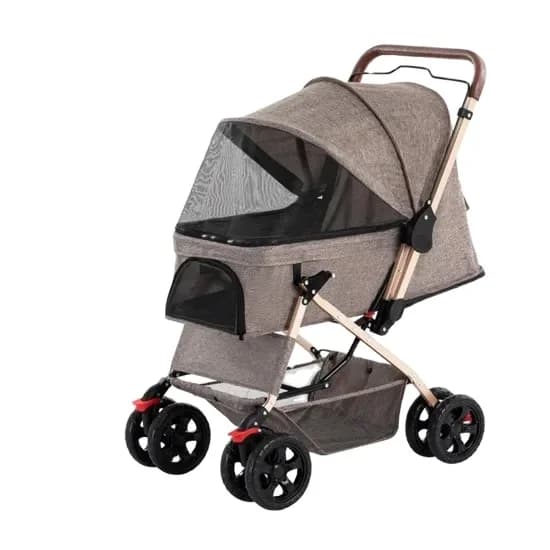 Passeggino per animali domestici leggero in tubo di ferro di vendita calda Portatile e pieghevole facile